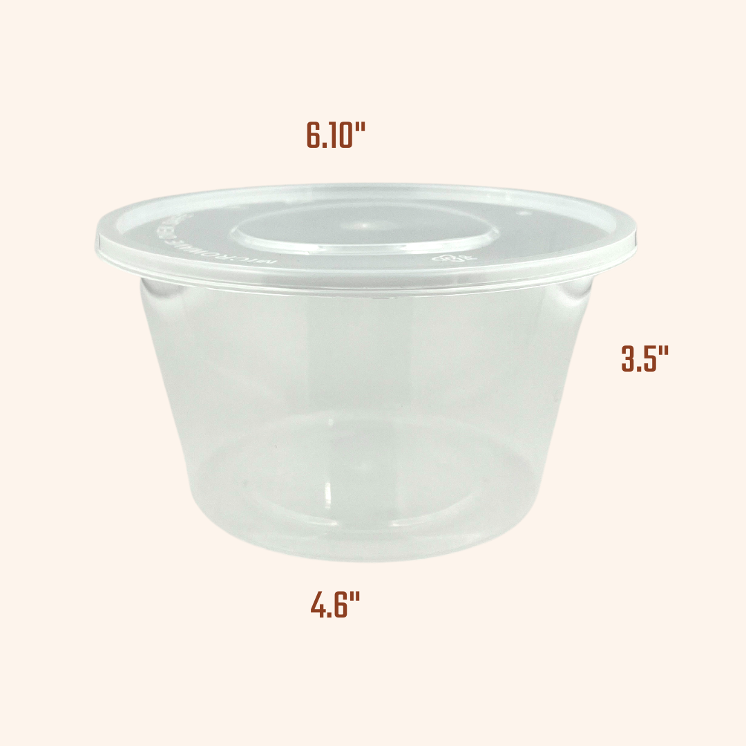 NEW SIZES ROUND Clear Plastic Microwaveable Containers – Packaging Lab ...