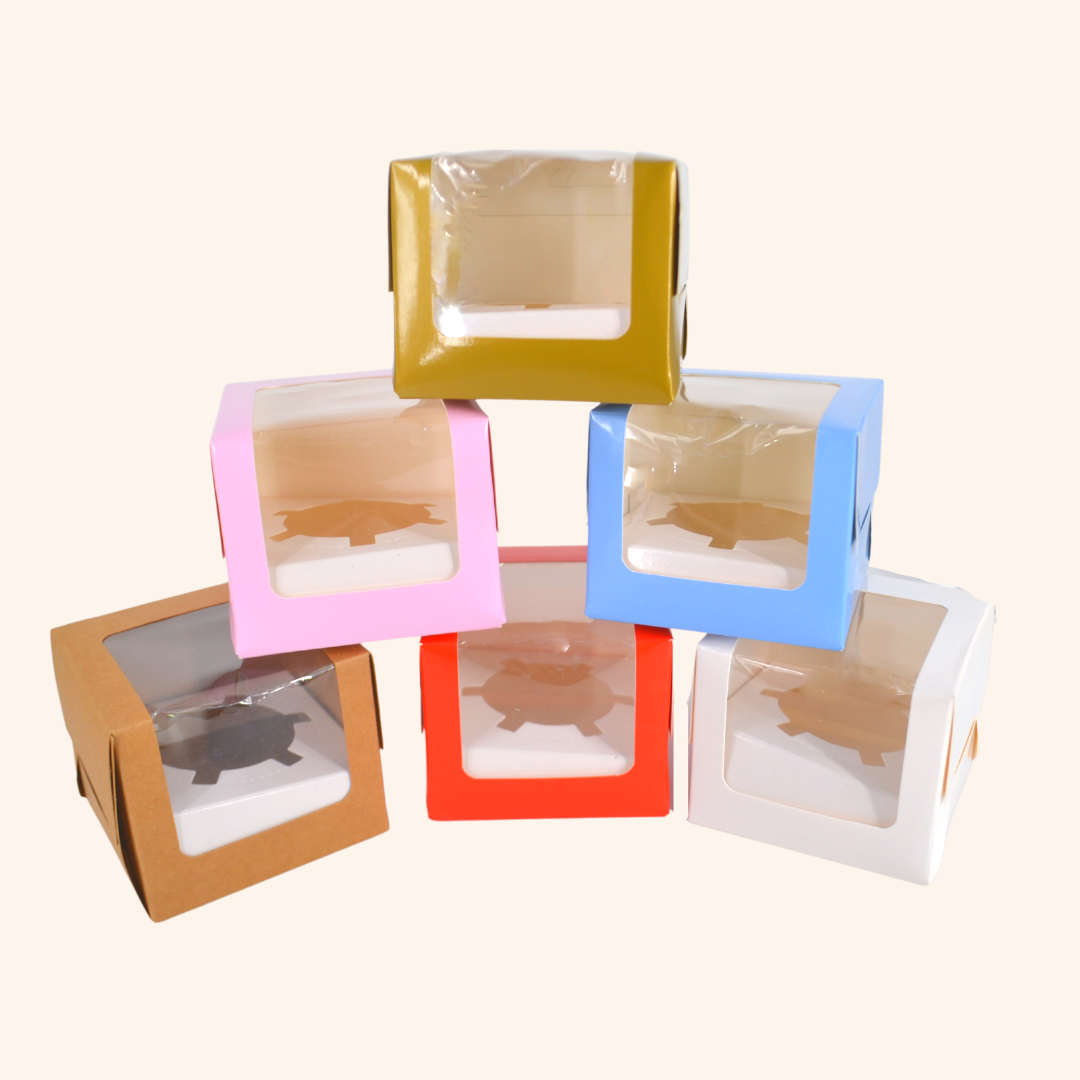 3.5x3.5x2.75 Pastry Box 1-Piece Cupcake Box