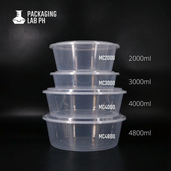2000ml Round Microwavable Container