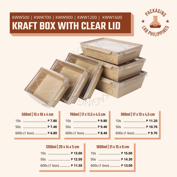 Kraft Box with Clear Lid