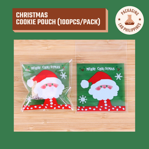Merry Christmas Resealable Plastic Cookie Pouch 100pcs