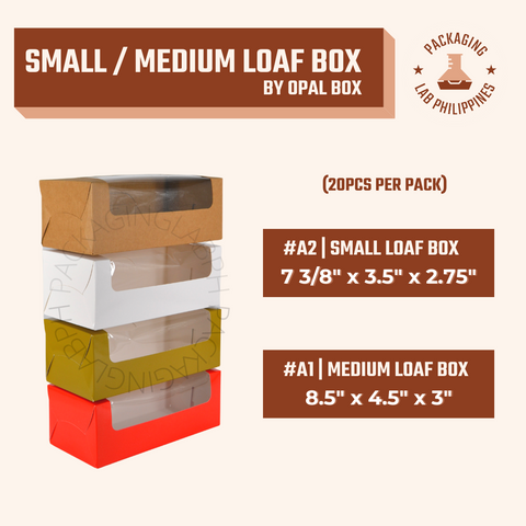 Small/ Medium Loaf Box Pastry Box by Opal Box