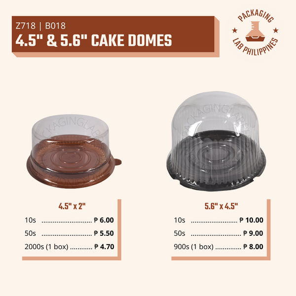 4.5" & 5.6" Cake Domes for Cakes and Pastries