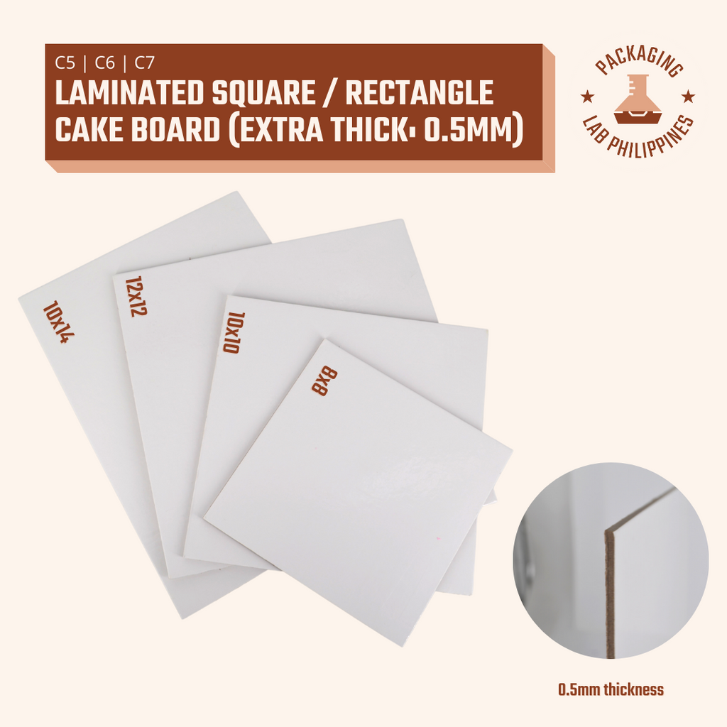 Laminated Thick Cake Board Square Rectangle (EXTRA THICK: 5mm)