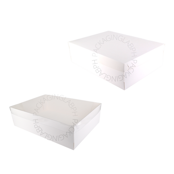 White Rectangle Cake Box 10x14x4 – Packaging Lab Philippines