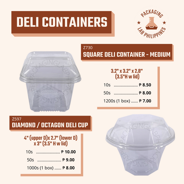 Diamond / Octagon Deli Cup