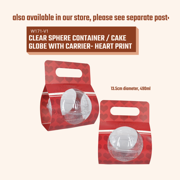 Christmas Container - Clear Cake Globe with Carrier