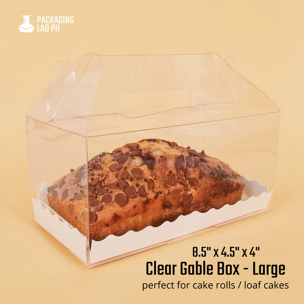 Clear Gable Box with Pastry Liner- Small