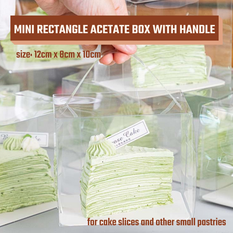 Mini Rectangle Acetate box with handle