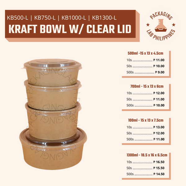 Kraft Bowl with Insert Tray / Ramen Separator Set