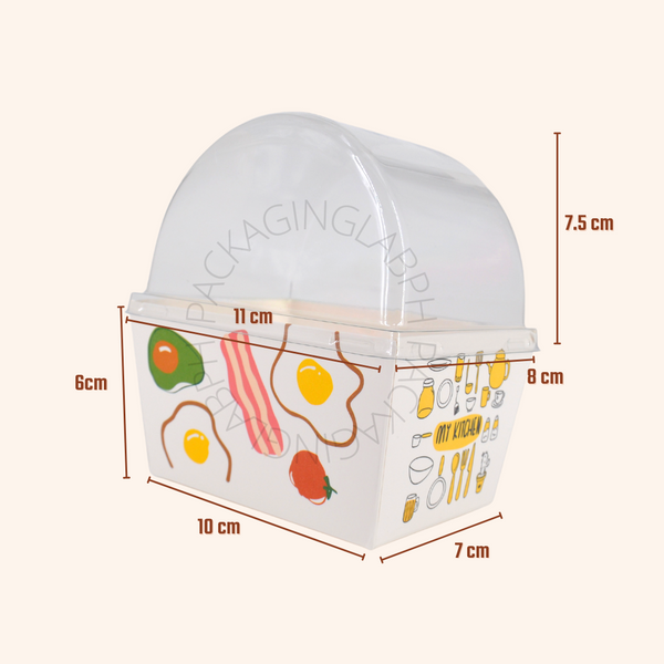 Eggdrop Sandwich Box with lid - Available in 3 designs
