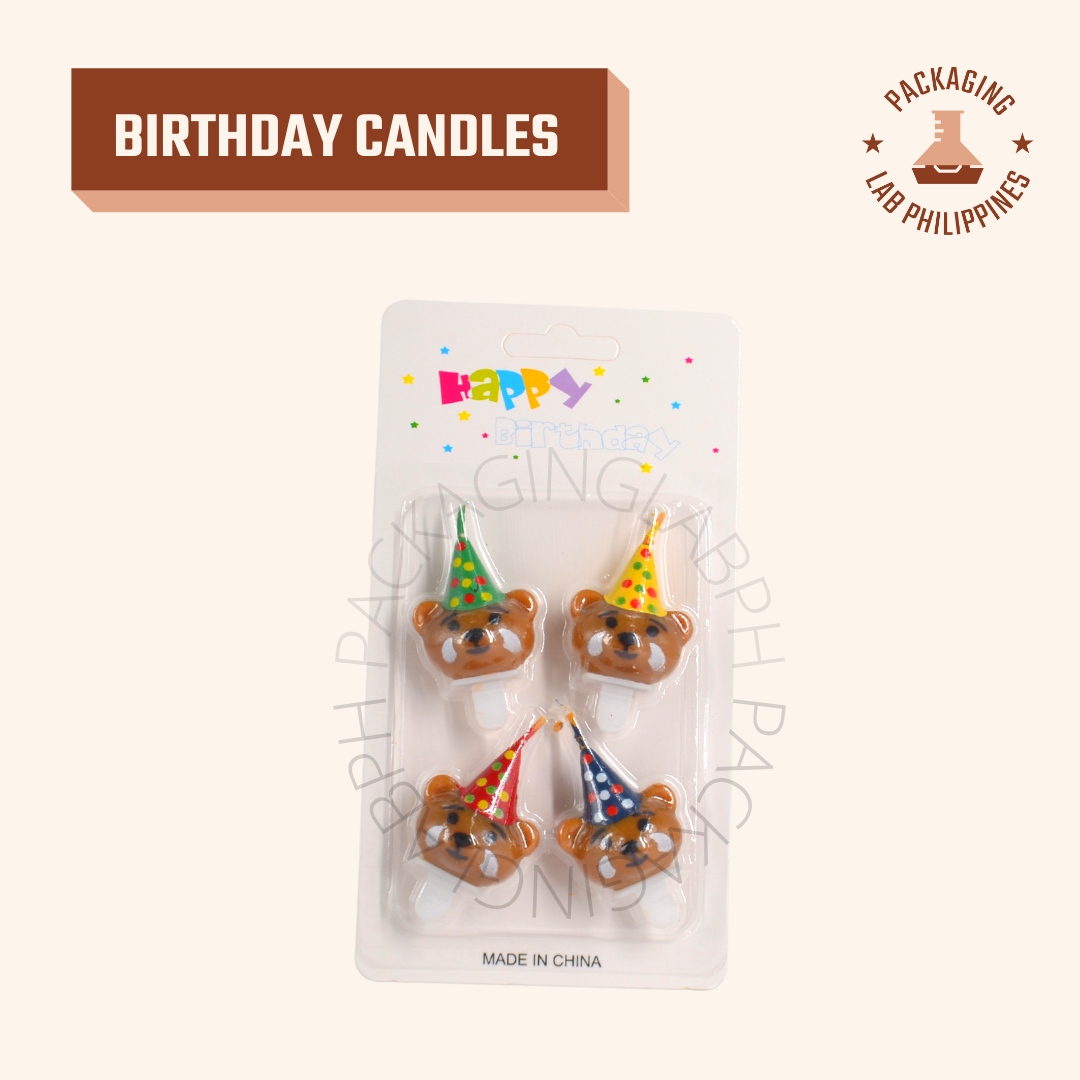 Korean-Inspired Bear Candles with Party Hats