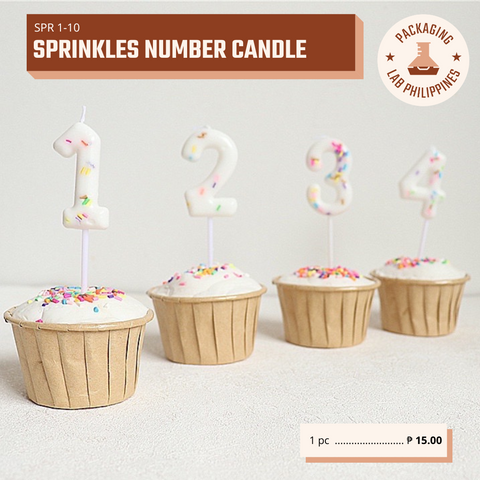 Sprinkles Number Candle