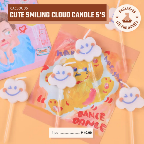 Cute Smiling Cloud Candle 5's