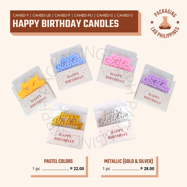 Happy Birthday Candles - Cursive