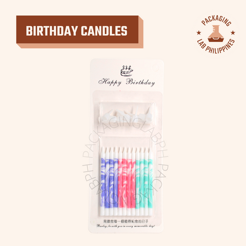 Tiedye Bright Colorful Aesthetic Birthday Candles 12's