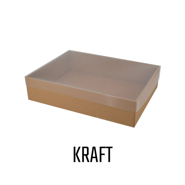 Double-walled Corrugated Box with Clear Cover (4 colors)