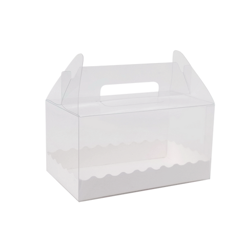 Clear Gable Box with Pastry Liner- Small