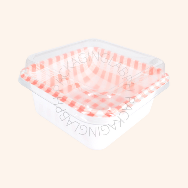 Retro Checkered Cake Box / Cute Korean Bento Box