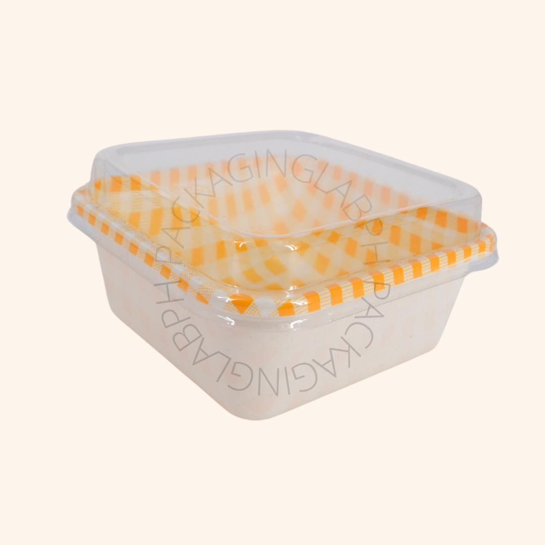 Retro Checkered Cake Box / Cute Korean Bento Box