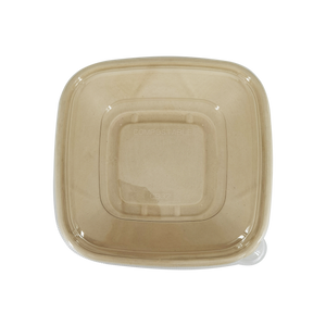 [CLEARANCE] 32oz. Square Sugarcane Bowl with Clear Lid