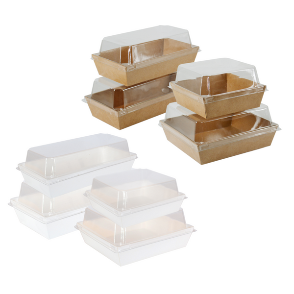 White / Kraft Sushi Tray ( 4 sizes)