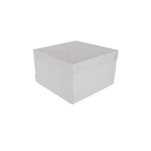 White Cake Box with Acetate Lid (8-12 inches) (No Cakeboard)