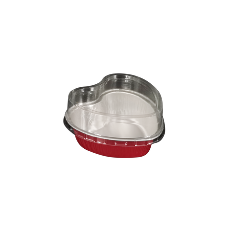 100ml Heart Pan with lid - Red