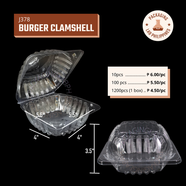 Burger Plastic Clamshell (C14)