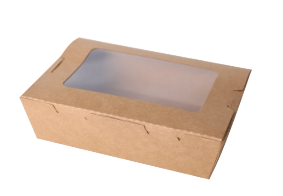 1200mL Kraft Box with window