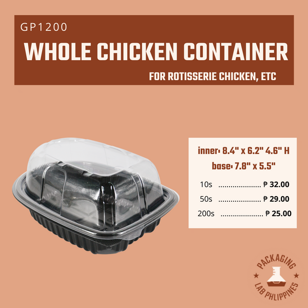 Whole Chicken Container / Roast Chicken Box