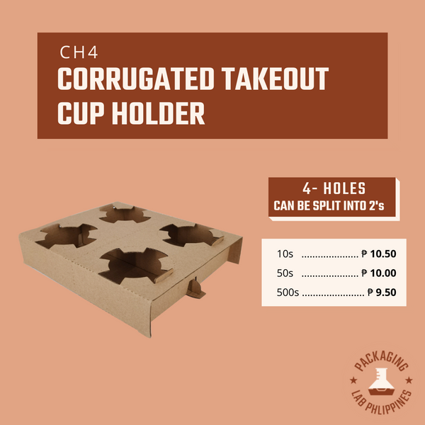 Corrugated Disposable Takeout Cup Holder