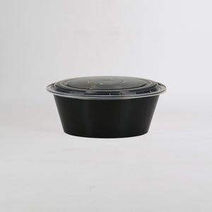 3000ml Black Round Microwavable Container