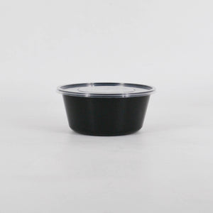 625ml Black Round Microwavable Container