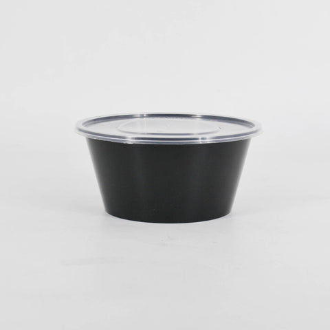 750ml Black Round Microwavable Container