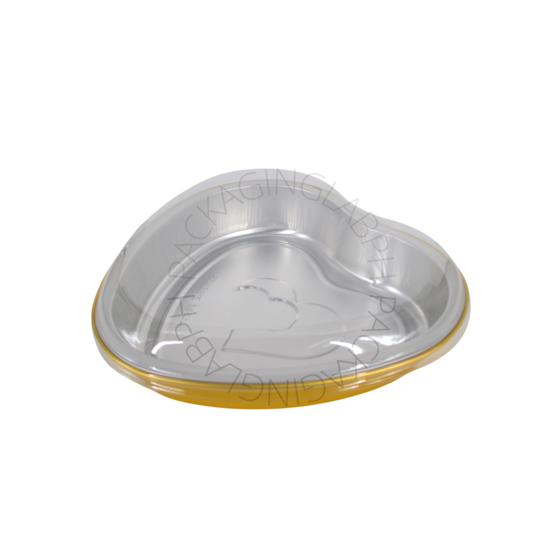 670ml Gold Heart Aluminum Pan with Lid