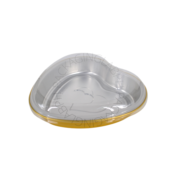 670ml Gold Heart Aluminum Pan with Lid