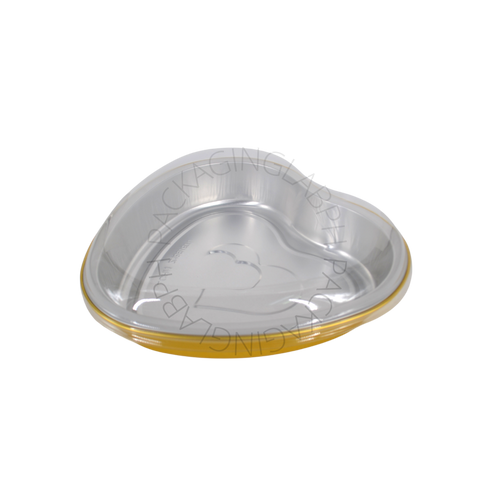 670ml Gold Heart Aluminum Pan with Lid