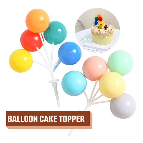 Balloon Cake Topper (Rainbow/Pastel)
