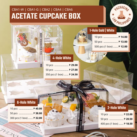 Acetate Cupcake Box