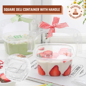 Square Deli Container with Handle