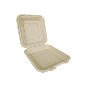 1000ml Sugarcane Clamshell Box (8-inch)