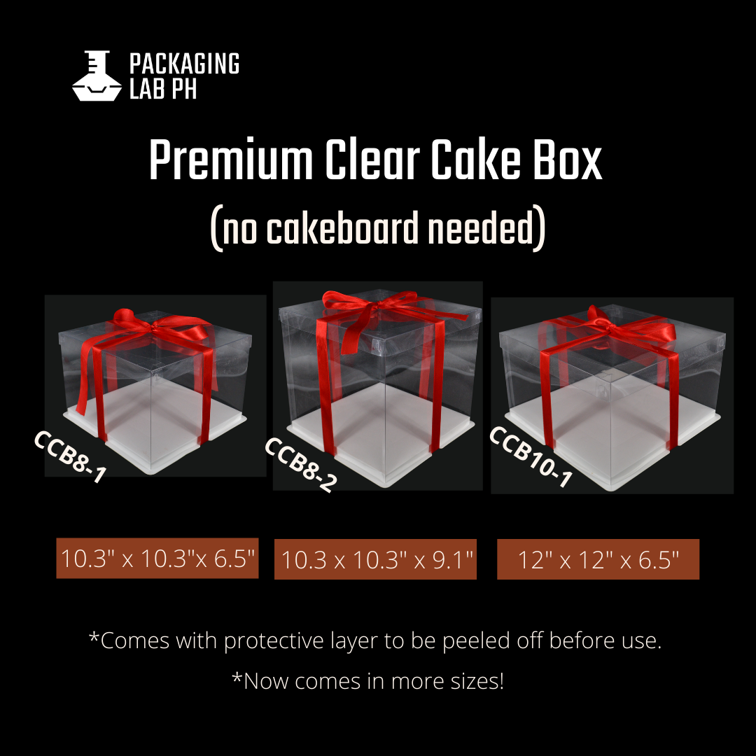Cake Lab Box Premium Clear Cake Box - for 8