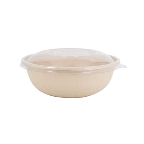 850ml Sugarcane Bowl with Clear Lid